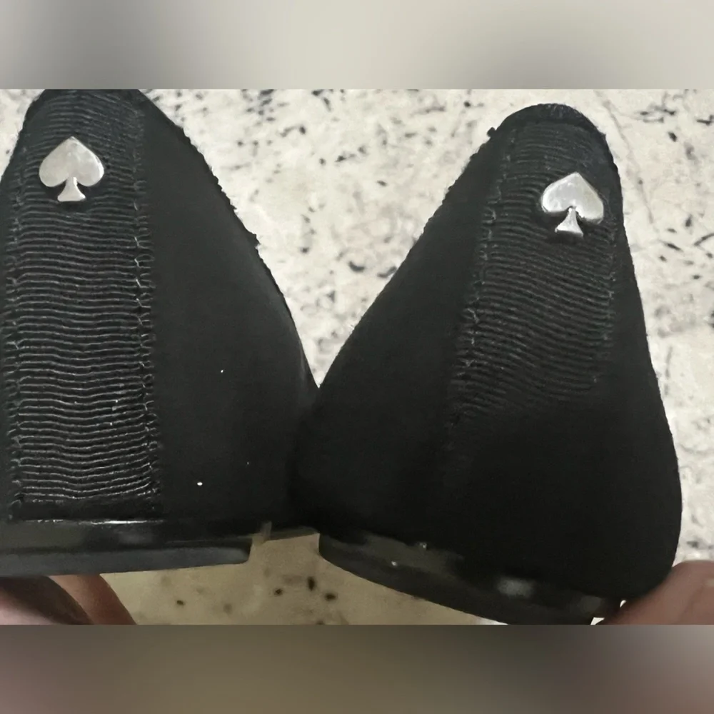 NEW women’s -Kate Spade New York Freya Black Suede Ballet Flats - Size 7